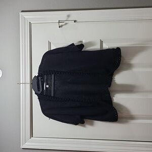 Croft & Barrow Black Lace Top